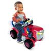 Imagen de Triciclo 2 en 1 convertible en tractor y cortacésped rojo 55x15x38 cm