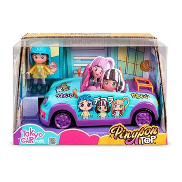 Imagen de Vehiculo Pinypon Top Tokyo Car. El set incluye el coche y una figura de Pinypon TOP. 11 cm.
