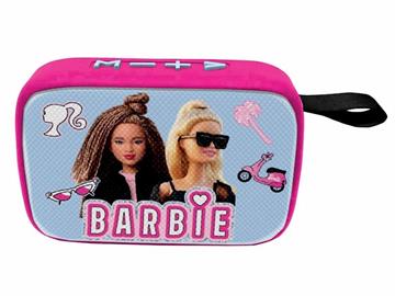 Imagen de Altavoz portátil  Barbie  Bluetooth con acabado de tela