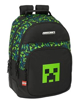 Imagen de Mochila Doble Adaptable a Carro Minecraft "Tnt" 32X42X15Cm