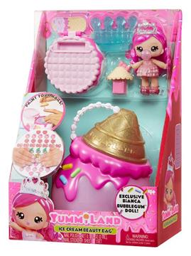 Imagen de Muñeca Brillo de Labios Yummiland. Bolso de Belleza Helado. Incluye Pintauñas,Pegatinas y Loción corporal .