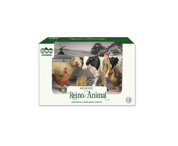 Imagen de Figuras animales Granja con granjero, 6 piezas - Modelos surtidos