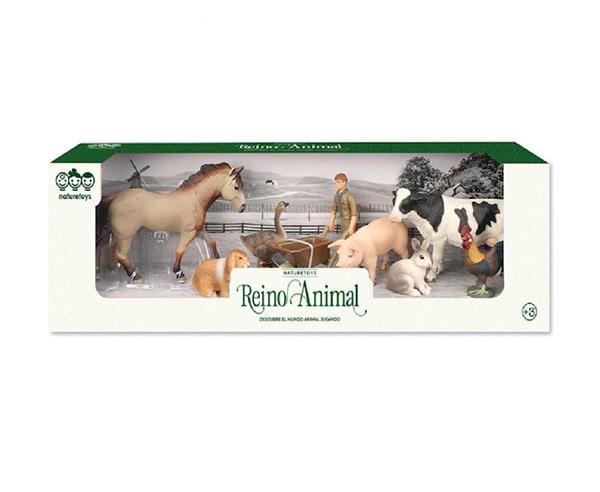 Imagen de Figuras animales Granja con granjero, 8 piezas - Modelos surtidos