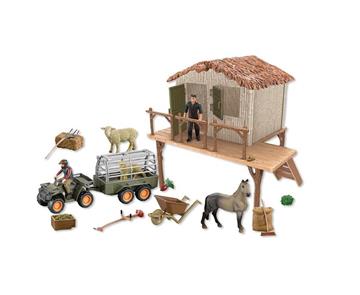 Imagen de Granja con animales y accesorios, 41x10'50x35cm - Modelos surtidos
