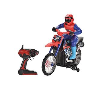 Imagen de Moto radio control, echa humo, escala 1:10, 2'4GZ con luces y sonidos, 37x35x17cm