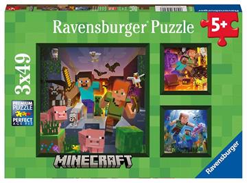 Imagen de Puzzle 3 en 1 de 49 piezas Minecraft