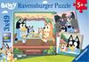 Imagen de Puzzle 3 en 1 de 49 piezas Bluey