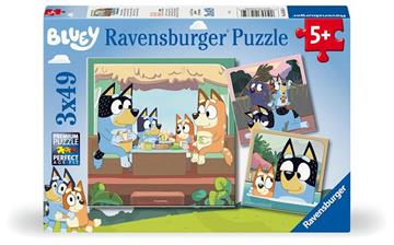 Imagen de Puzzle 3 en 1 de 49 piezas Bluey