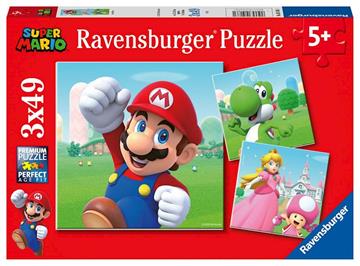Imagen de Puzzle 3x49 piezas Super Mario.