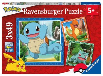Imagen de Puzzle 3en 1 de 49 piezas Pokemon