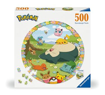 Imagen de Puzzle 500 piezas Pokémon Round.