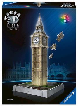 Imagen de Puzzle 3D con Luz Led Big Ben 216 piezas.
