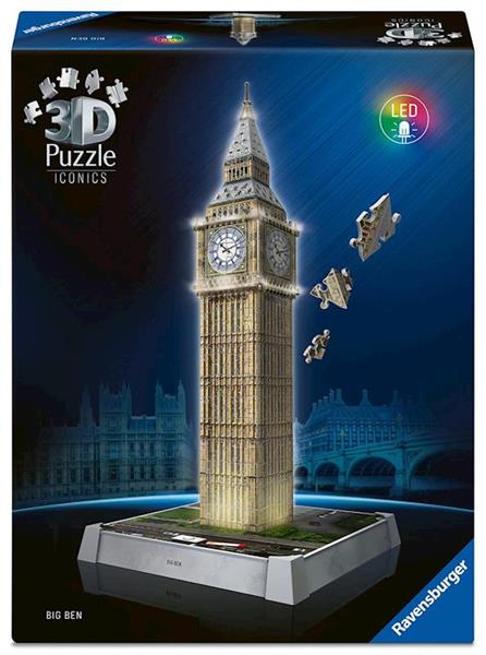 Imagen de Puzzle 3D con Luz Led Big Ben 216 piezas.