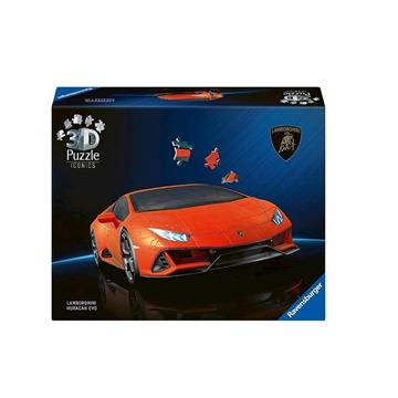 Imagen de Puzzle 3D Lamborghini Huracán EVO Orange 108 piezas.