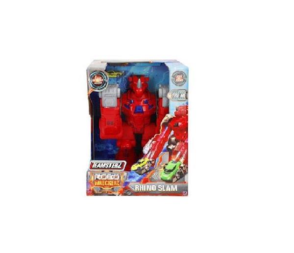Imagen de Robot Rino Lanzacoches con Luzy Sonido. Incluye1 Coche Metal.