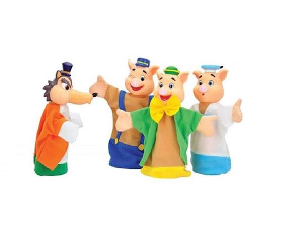 Imagen de Marionetas Los Tres Cerditos set 4 piezas.