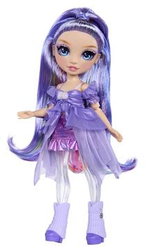 Imagen de Muñeca Rainbow High Violet 22 cm Morada. Slime Transparente y Distinots Tipos De Brillo.