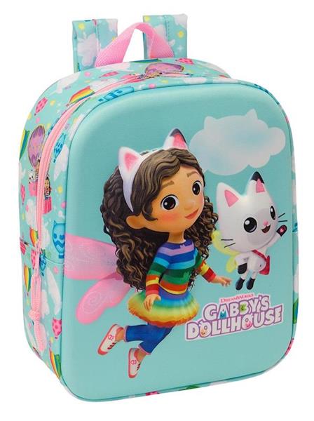 Imagen de MOCHILA GUARDERIA 3D BOLSILLO RED GABBY'S DOLLHOUSE 22X27X10 CM