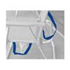 Imagen de Silla playa aluminio multiposicion azul con reposacabezas 25 cm., almohadilla, bolso lateral y reposabrazos gris,  80x65x45cm, 25 cm altura asiento