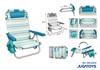 Imagen de Silla playa aluminio multiposicion rayas con reposacabezas 25 cm, almohadilla y bolso lateral, 80x65x45cm, 25 cm altura asiento.