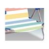 Imagen de Silla playa aluminio multiposicion rayas con reposacabezas 25 cm, con almohadilla, 80x65x45cm, 25 cm altura asiento