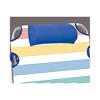 Imagen de Silla playa aluminio multiposicion rayas con reposacabezas 25 cm, con almohadilla, 80x65x45cm, 25 cm altura asiento