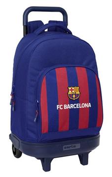 Imagen de MOCHILA GRANDE CON RUEDAS COMPACT EXTRAIBLE F.C.BARCELONA 33X45X22 CM