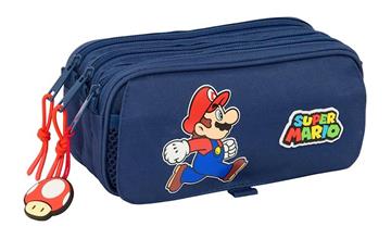 Imagen de Estuche Triple Big Super Mario "Trick" 21,5X10X8Cm