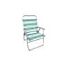 Imagen de Silla playa aluminio fija rayada, con asa para transportar  87x56'50x37 cm