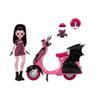 Imagen de Muñeca Monster High Draculaura y su scooter. 21,30x27,90x9,74 cm