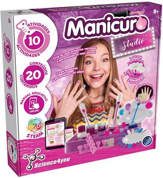 Imagen de Juego Studio de Manicura. Haz tu esmalte de colores y personaliza tus uñas con pegatinas. 29x30x6 cm