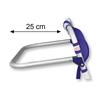 Imagen de Silla playa aluminio multiposicion rayas con reposacabezas 25 cm, con almohadilla, 80x65x45cm, 25 cm altura asiento