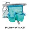 Imagen de Silla playa aluminio multiposicion rayas con reposacabezas 25 cm, almohadilla y bolso lateral, 80x65x45cm, 25 cm altura asiento.