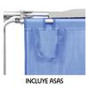 Imagen de Silla playa aluminio fija azul, con asa para transportar  87x56'50x37 cm