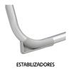 Imagen de Silla playa aluminio fija azul, con asa para transportar  87x56'50x37 cm