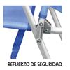 Imagen de Silla playa aluminio fija azul, con asa para transportar  87x56'50x37 cm