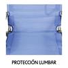 Imagen de Silla playa aluminio multiposicion azul con reposacabezas 25 cm., almohadilla, bolso lateral y reposabrazos gris,  80x65x45cm, 25 cm altura asiento