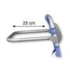 Imagen de Silla playa aluminio multiposicion azul con reposacabezas 25 cm., almohadilla, bolso lateral y reposabrazos gris,  80x65x45cm, 25 cm altura asiento