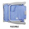 Imagen de Silla playa aluminio multiposicion azul con reposacabezas 25 cm., almohadilla, bolso lateral y reposabrazos gris,  80x65x45cm, 25 cm altura asiento