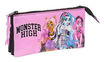 Imagen de Estuche Triple Monster High "Drama" 22X12X3Cm