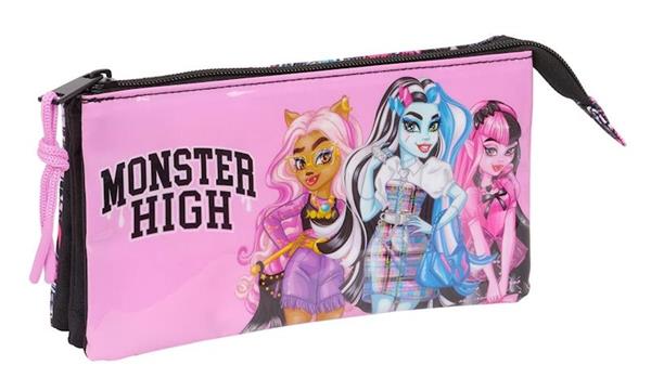 Imagen de Estuche Triple Monster High "Drama" 22X12X3Cm