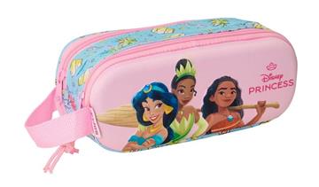Imagen de Portatodo Doble 3D Princesas Disney 3D 21x8x6 Cm