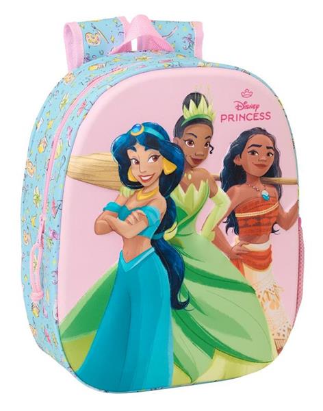 Imagen de Mochila 3D Princesas Disney 3D 27x33x10 Cm