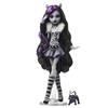 Imagen de Muñeca Monster High Reel Drama Clawdeen en blanco y negro.