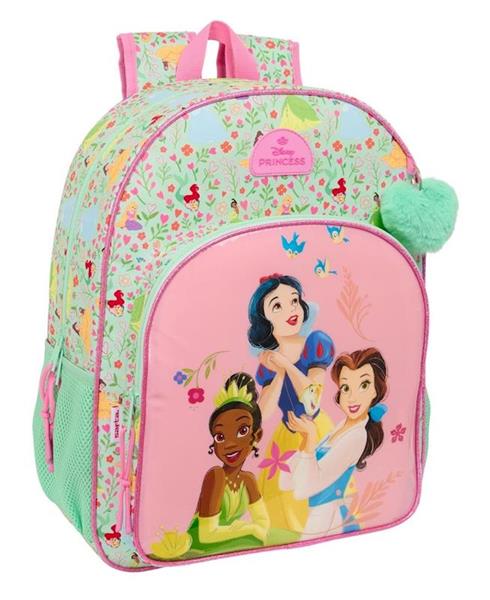 Imagen de Mochila Adaptable a Carro Princesas Disney "Bloom" 33X42X14Cm