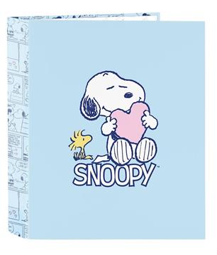 Imagen de Carpeta F. 4 Anillas 35Mm Lomo Ancho Snoopy "Love" 27X33X6Cm