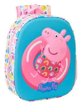 Imagen de Mochila 3D Peppa Pig 3D 27x33x10 Cm