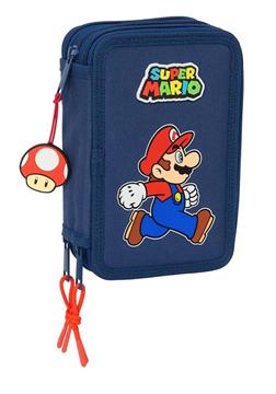 Imagen de Plumier Triple 37 Pcs Super Mario "Trick" 12,5X19,5X5,5Cm