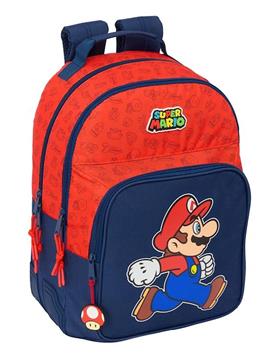 Imagen de Mochila Doble Adaptable a Carro Super Mario "Trick" 32X42X15Cm