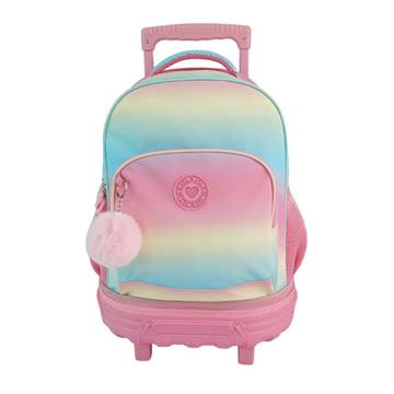 Imagen de Mochila Trolley Fjo Compacto Doble Cuerpo Gran Capacidad Blin Blin Gradient Pink.  44 X 34 X 24 CM.